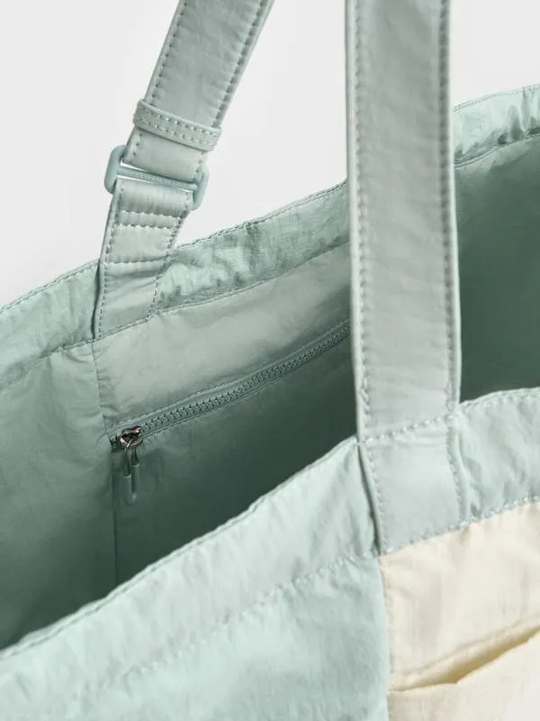 Women Terra Nylon Reversible Tote Bag 8211 Sage Green CHARLES and KEITH Slouchy Bags