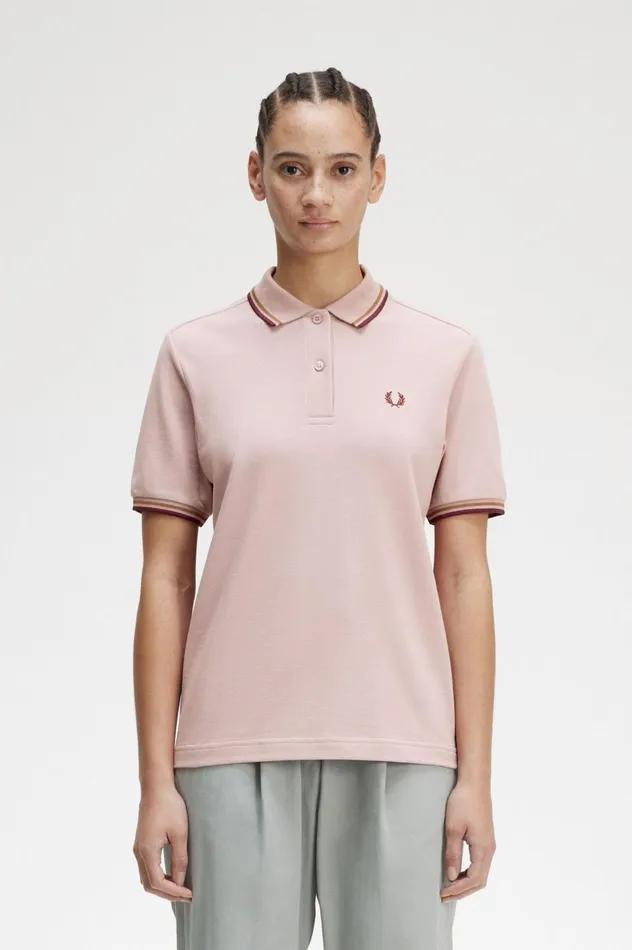 Women The ShirtG3600 Dusty Rose Pinkshaded Stoneoxblood Fred Perry The Fred Perry Shirt
