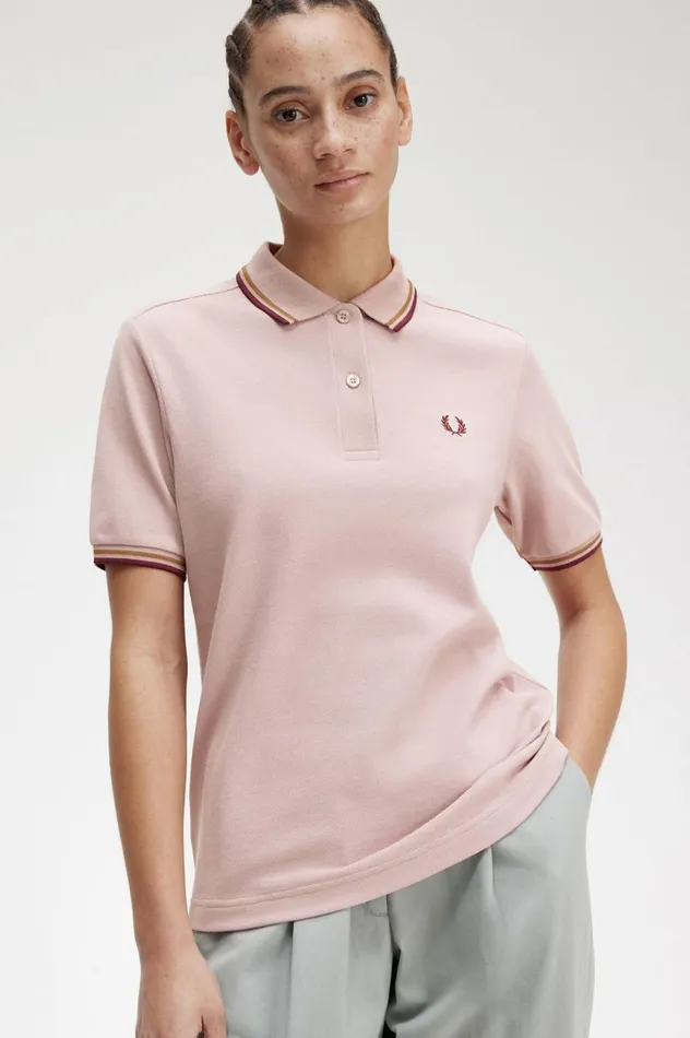 Women The ShirtG3600 Dusty Rose Pinkshaded Stoneoxblood Fred Perry The Fred Perry Shirt