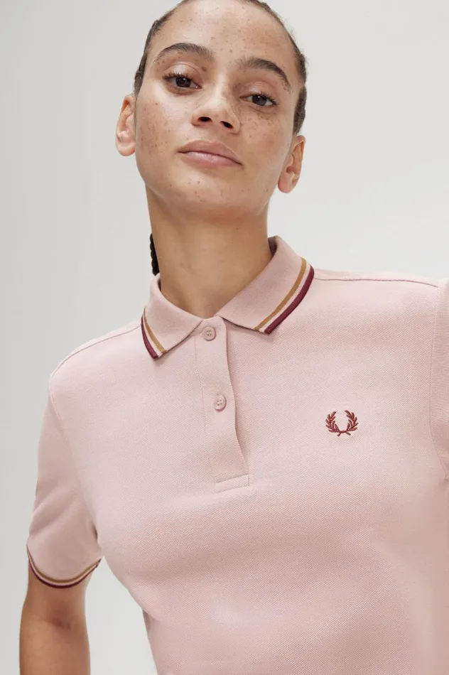 Women The ShirtG3600 Dusty Rose Pinkshaded Stoneoxblood Fred Perry The Fred Perry Shirt