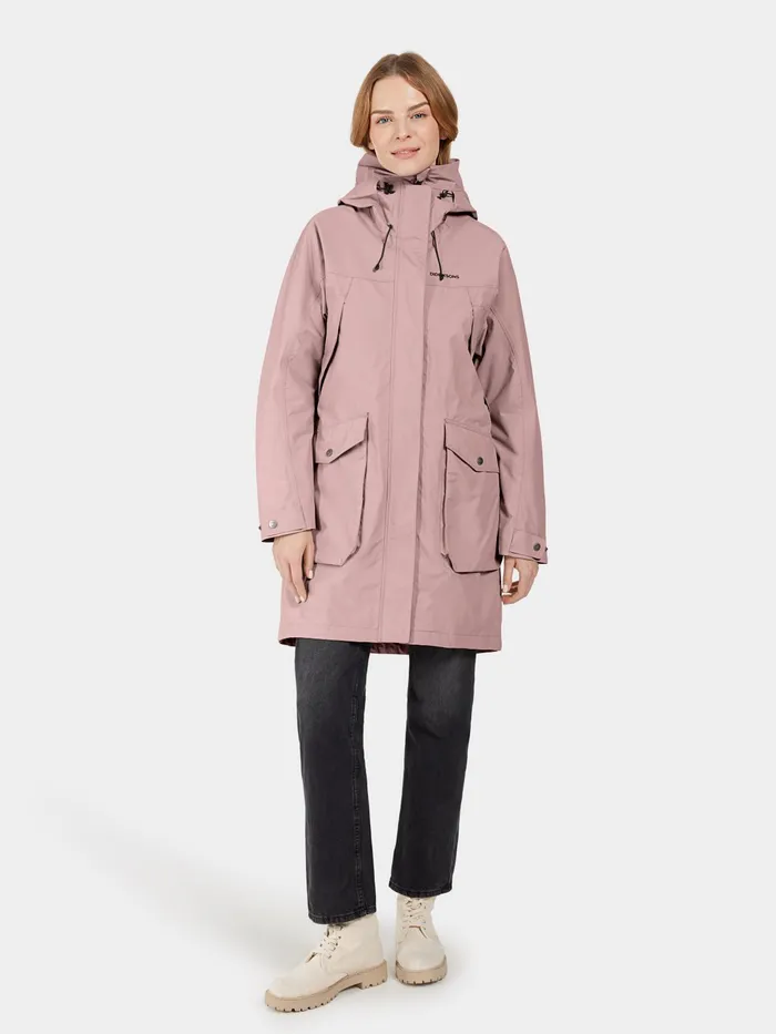 Women Thelma Parka Oyster Lilac Didriksons Autumn Jackets