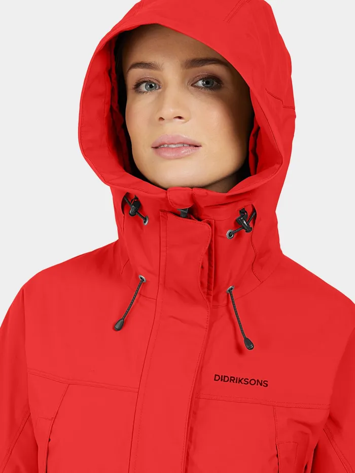 Women Thelma Parka Pomme Red Didriksons Spring Jackets