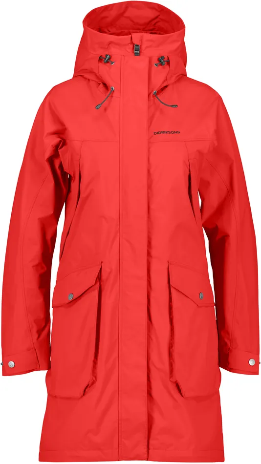 Women Thelma Parka Pomme Red Didriksons Spring Jackets