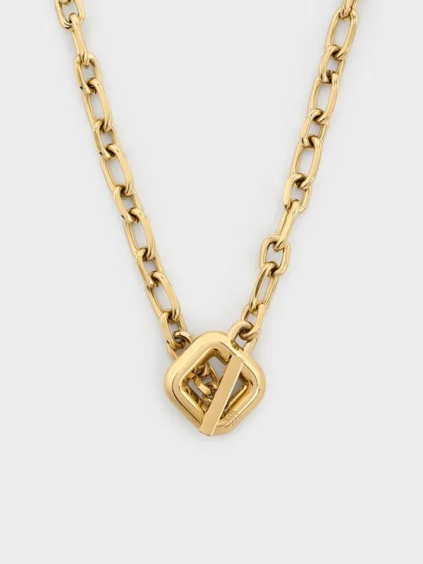 Women ToggleClasp ChainLink Necklace 8211 Gold CHARLES and KEITH Necklaces