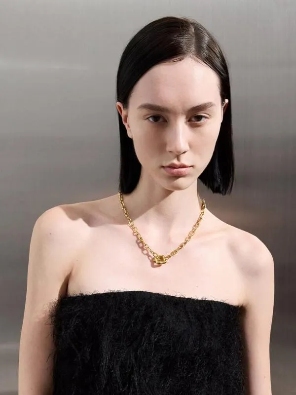 Women ToggleClasp ChainLink Necklace 8211 Gold CHARLES and KEITH Necklaces Women ToggleClasp ChainLink Necklace 8211 Gold CHARLES and KEITH Necklaces