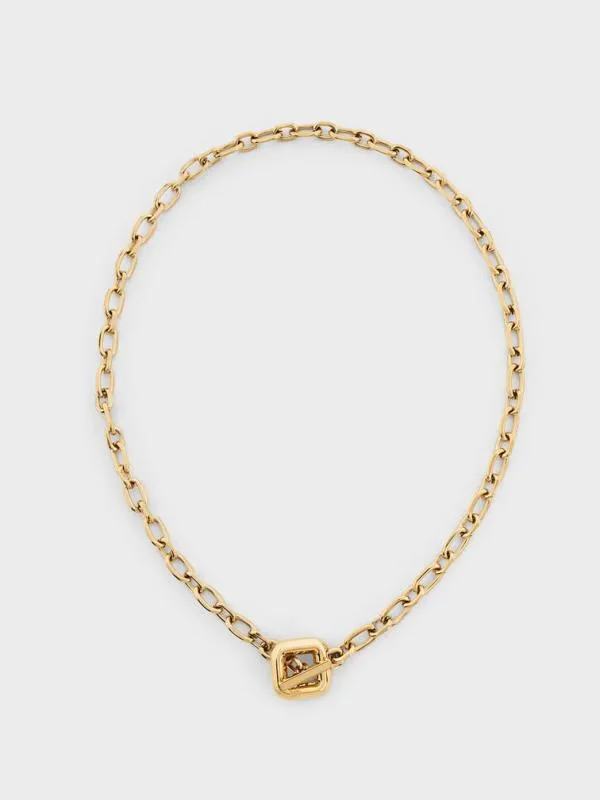 Women ToggleClasp ChainLink Necklace 8211 Gold CHARLES and KEITH Necklaces Women ToggleClasp ChainLink Necklace 8211 Gold CHARLES and KEITH Necklaces