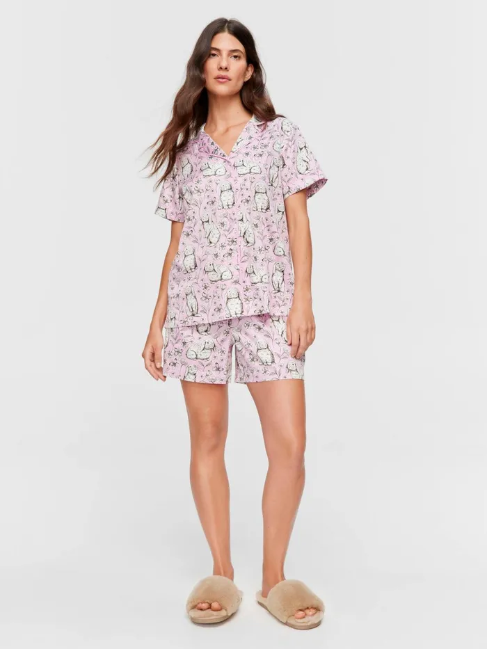 Women Toile Bunny Shortie Pj Set Multi Peter Alexander Sets and Onesies