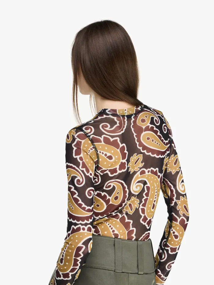 Women Tops and Shirts JW Anderson LONG SLEEVE UNDERPINNING Red Brown Women Tops and Shirts JW Anderson LONG SLEEVE UNDERPINNING Red Brown