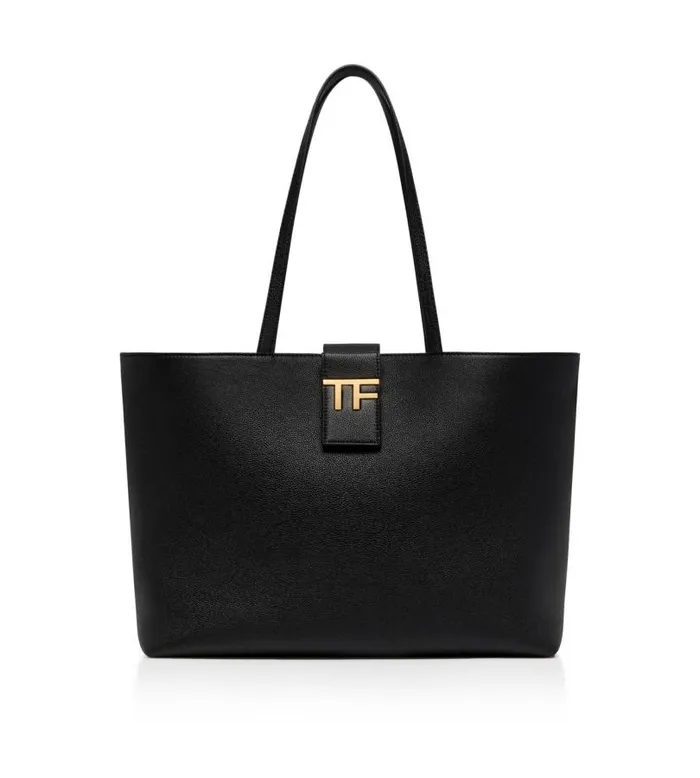 Women Totes Tom Ford Grain Leather Tf Small EW Tote Black