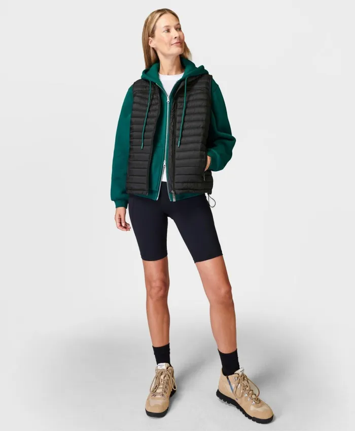 Women Trailblazer Gilet Black Sweaty Betty Coats and Jackets