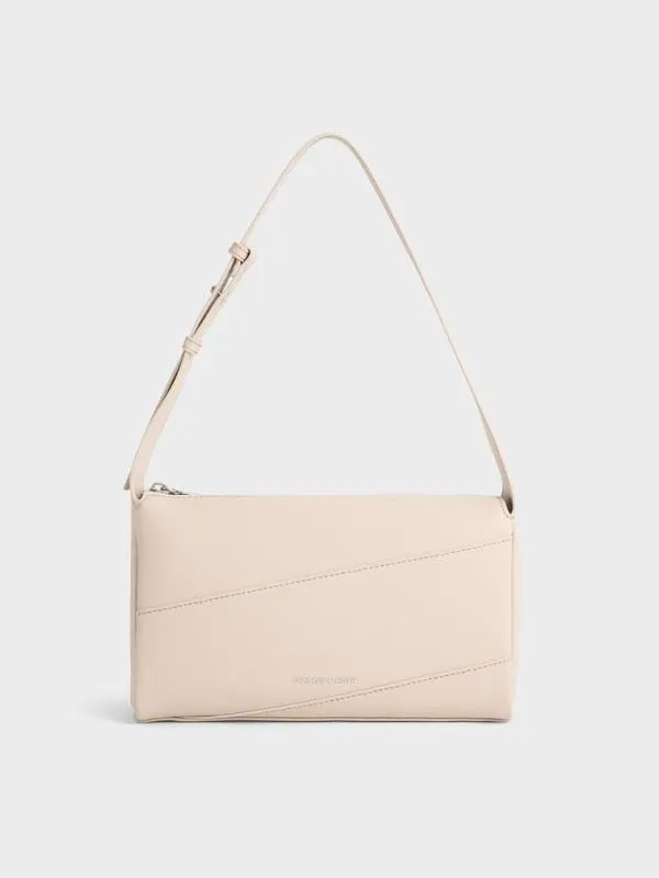 Women Trin Shoulder Bag 8211 Oat CHARLES and KEITH Shoulder Bags