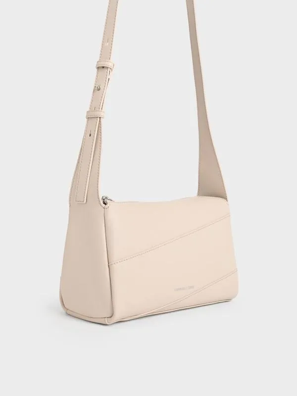 Women Trin Shoulder Bag 8211 Oat CHARLES and KEITH Shoulder Bags