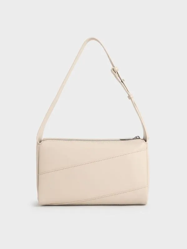 Women Trin Shoulder Bag 8211 Oat CHARLES and KEITH Shoulder Bags