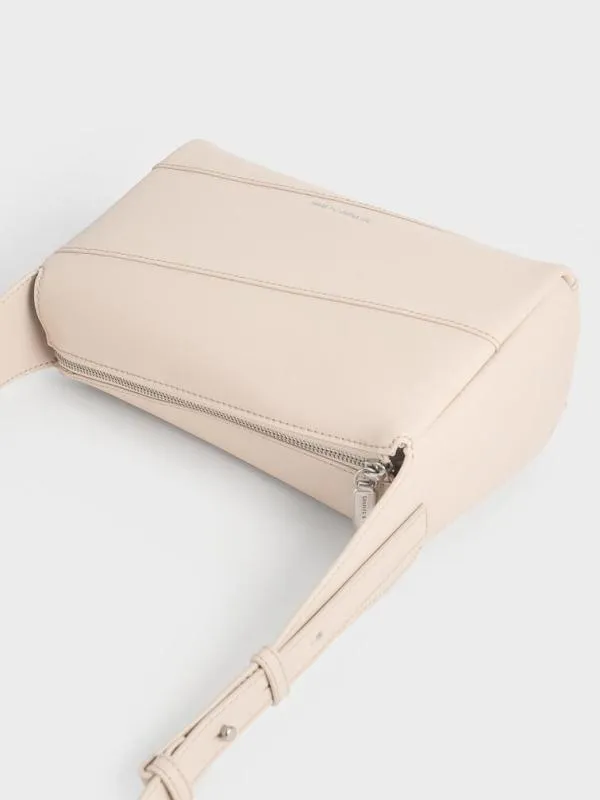 Women Trin Shoulder Bag 8211 Oat CHARLES and KEITH Shoulder Bags