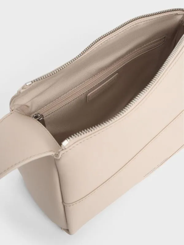 Women Trin Shoulder Bag 8211 Oat CHARLES and KEITH Shoulder Bags