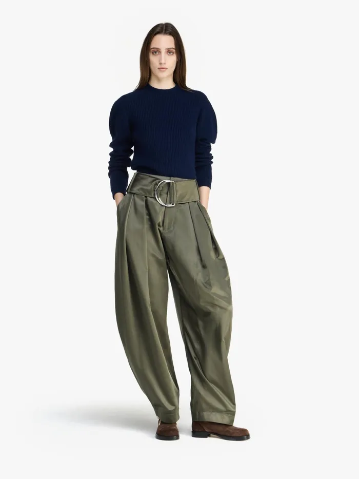 Women Trousers and Shorts JW Anderson PLEATED DRING TROUSERS Khaki Women Trousers and Shorts JW Anderson PLEATED DRING TROUSERS Khaki
