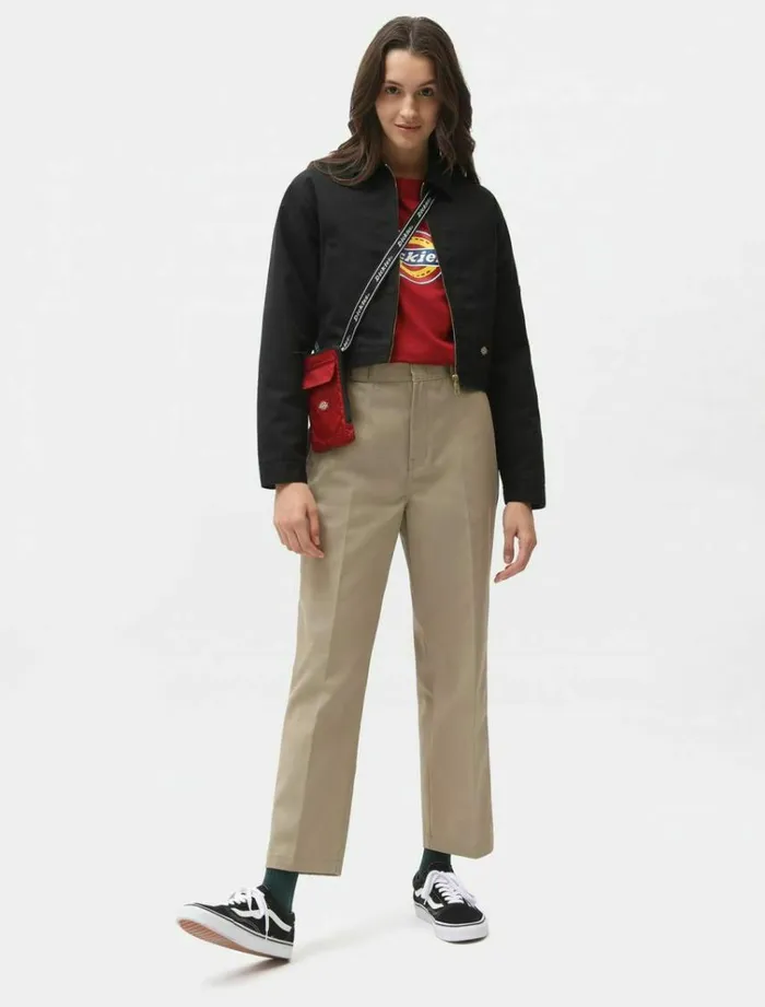 Women Trousers Dickies 874 Cropped Pant Khaki