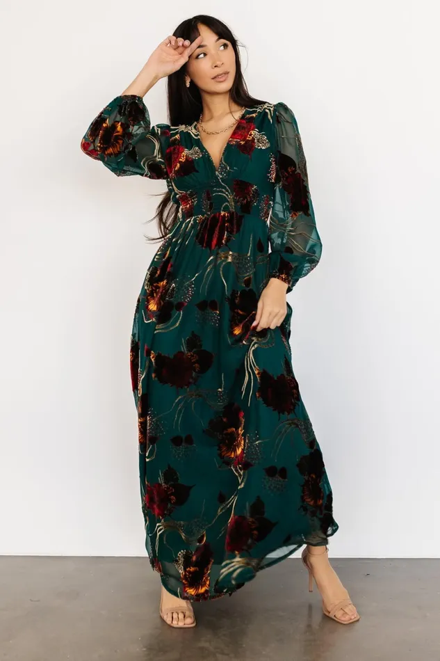Women Wedding Guest Baltic Born Mikla Maxi Dress Jade Multi