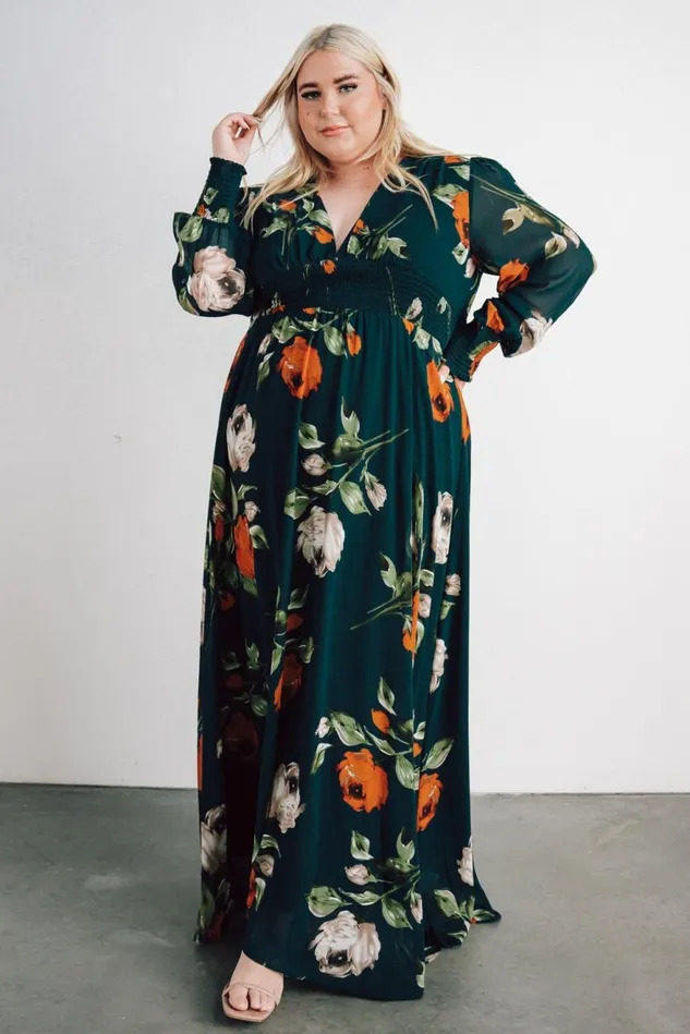 Women Wedding Guest Baltic Born Olivia Maxi Dress Deep Topaz Floral Women Wedding Guest Baltic Born Olivia Maxi Dress Deep Topaz Floral