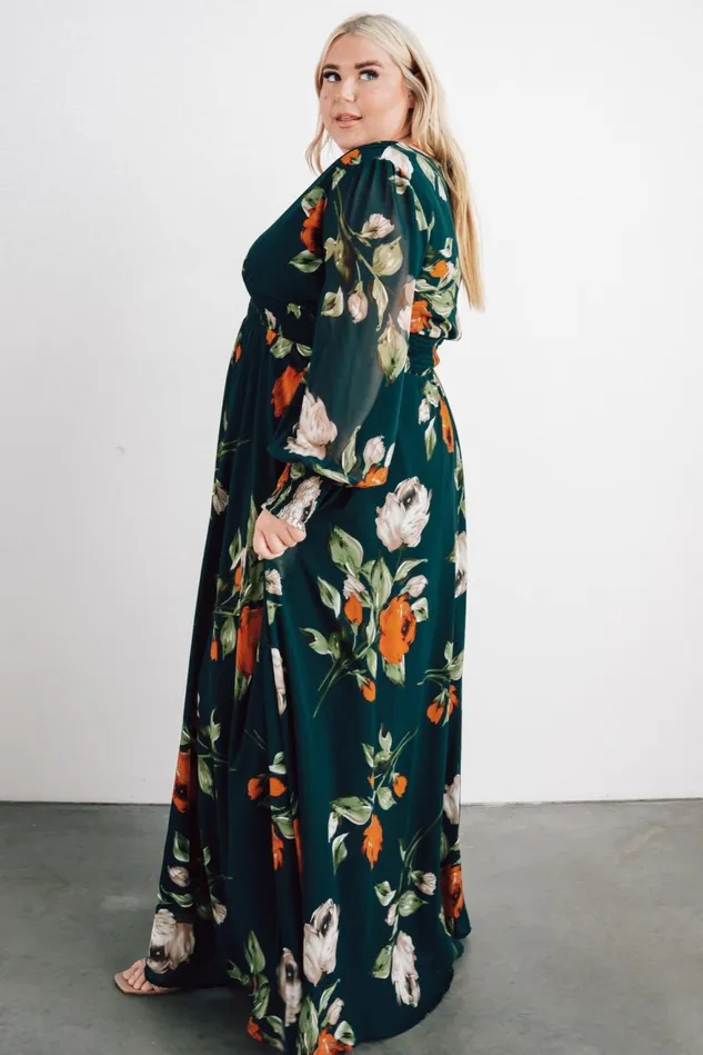 Women Wedding Guest Baltic Born Olivia Maxi Dress Deep Topaz Floral Women Wedding Guest Baltic Born Olivia Maxi Dress Deep Topaz Floral