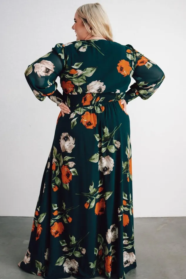 Women Wedding Guest Baltic Born Olivia Maxi Dress Deep Topaz Floral Women Wedding Guest Baltic Born Olivia Maxi Dress Deep Topaz Floral