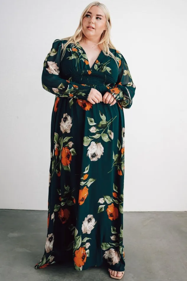 Women Wedding Guest Baltic Born Olivia Maxi Dress Deep Topaz Floral Women Wedding Guest Baltic Born Olivia Maxi Dress Deep Topaz Floral