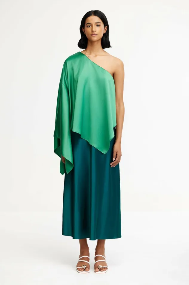 Women WESTACRE MIDI DRESS Emerald With Clover Acler Midi Dresses