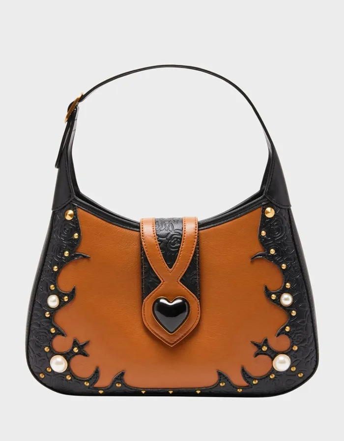 Women WESTERN SHOULDER BAG BROWN Brown Betsey Johnson