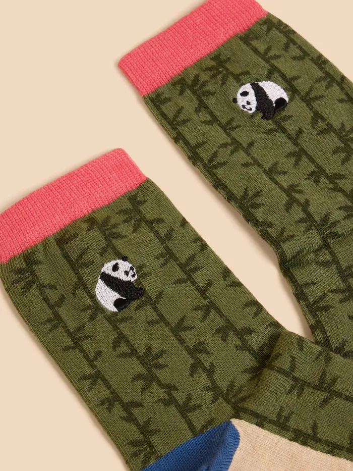 Women White Stuff Accessories Embroidered Panda Ankle Sock Women White Stuff Accessories Embroidered Panda Ankle Sock