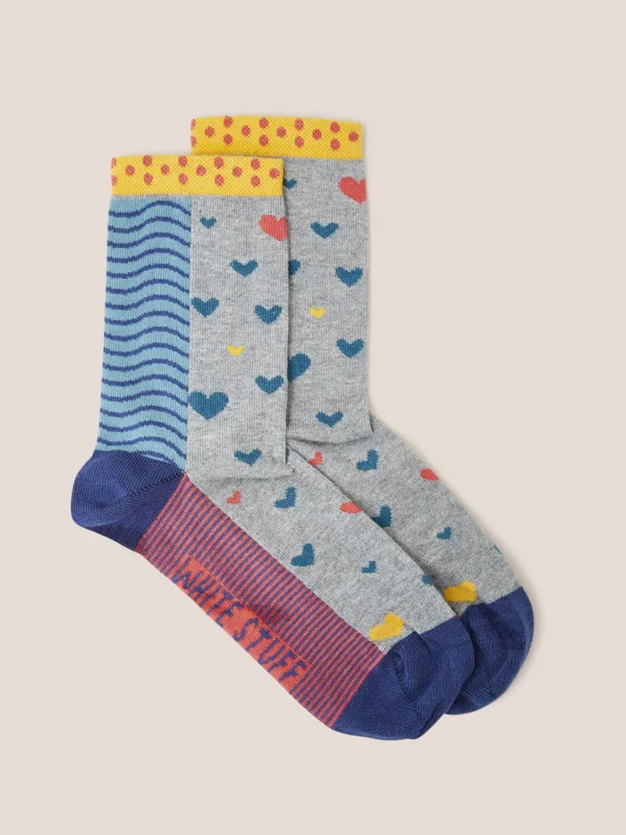 Women White Stuff Accessories Heart Hotch Potch Ankle Sock