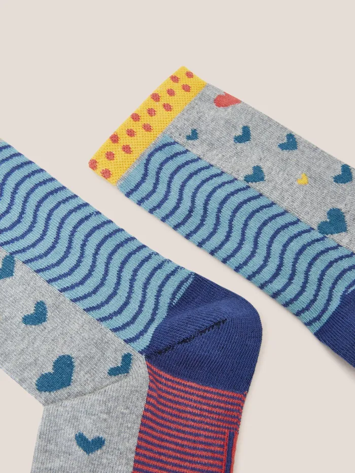 Women White Stuff Accessories Heart Hotch Potch Ankle Sock Women White Stuff Accessories Heart Hotch Potch Ankle Sock