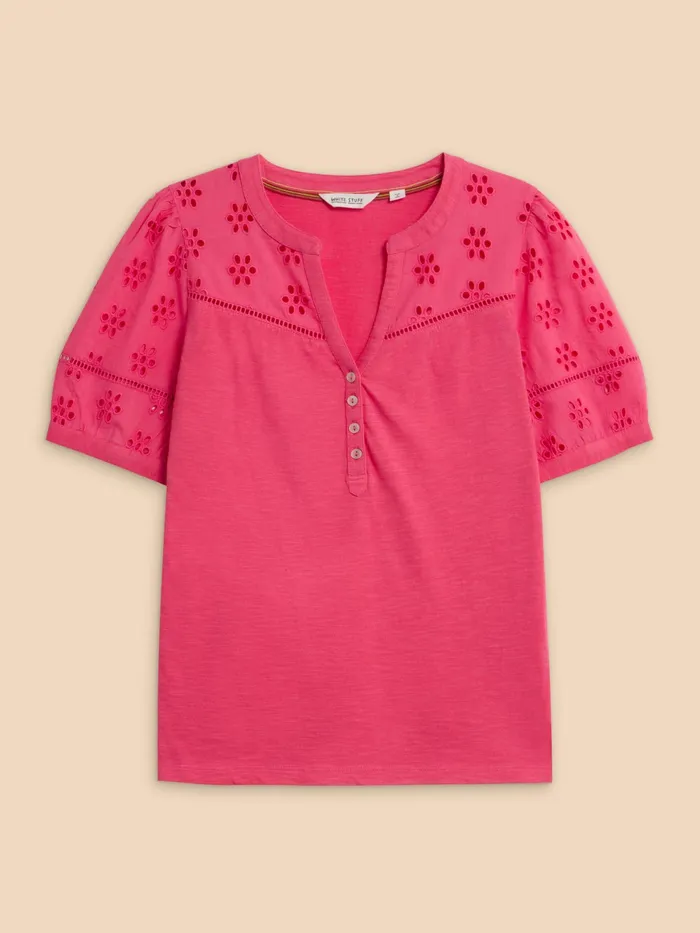 Women White Stuff Clothing BELLA BRODERIE MIX TOP Women White Stuff Clothing BELLA BRODERIE MIX TOP