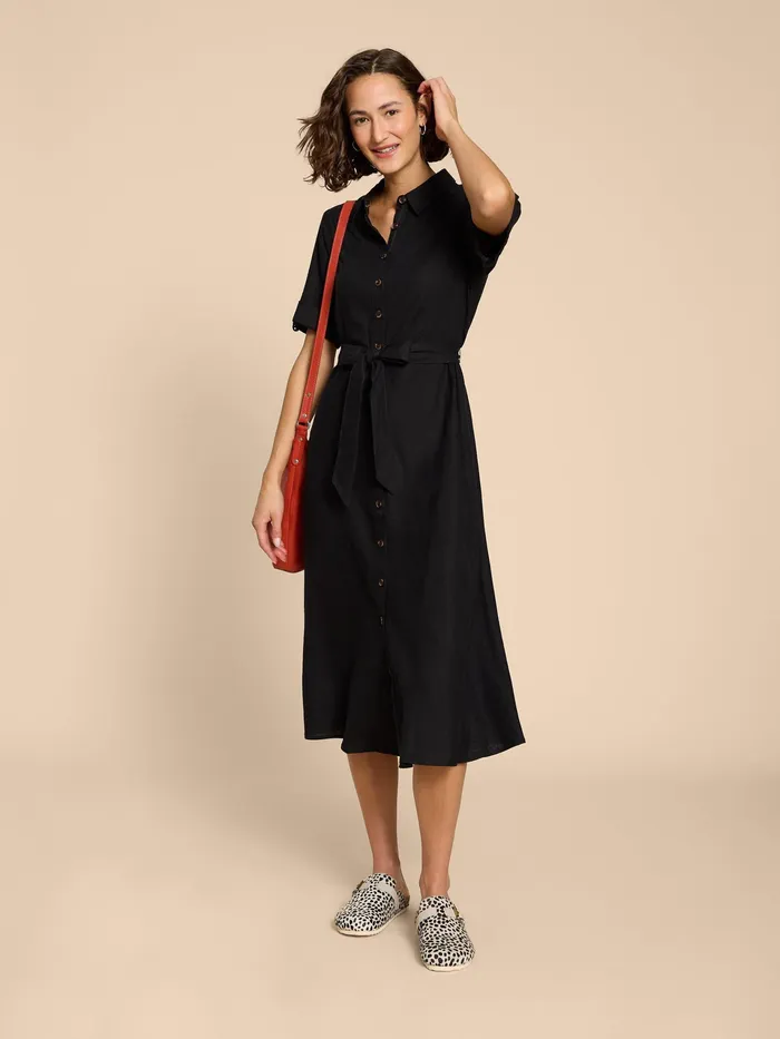 Women White Stuff Clothing Beth Linen Blend Shirt Dress Women White Stuff Clothing Beth Linen Blend Shirt Dress