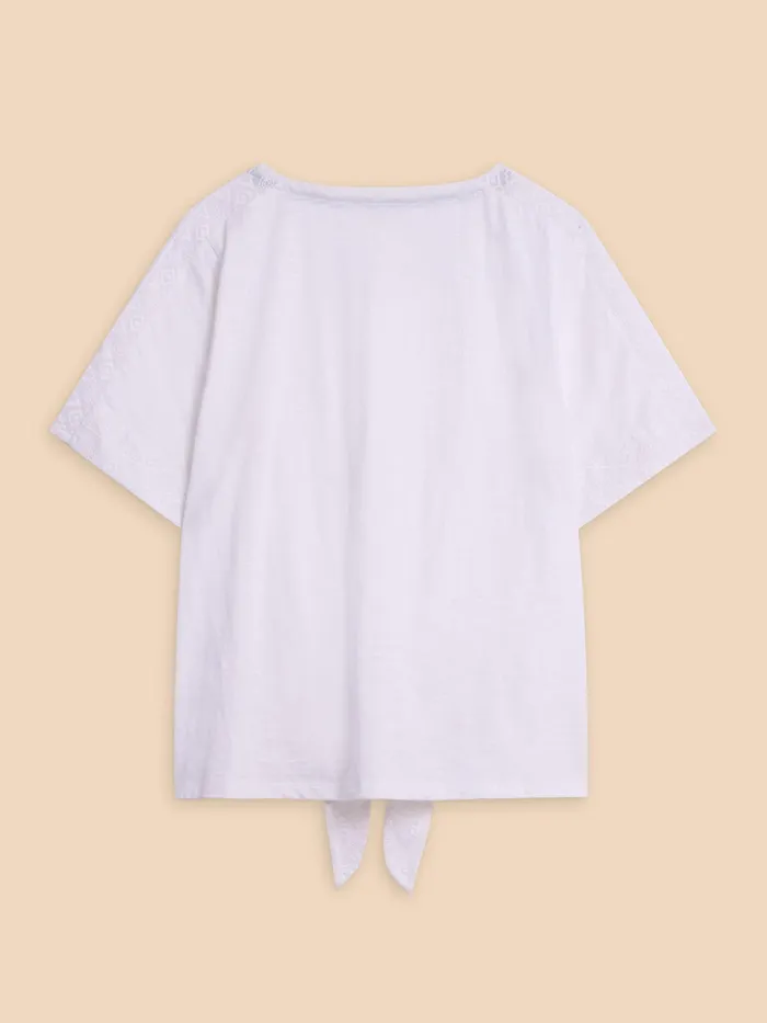 Women White Stuff Clothing EMBROIDERED TIE HEM TOP Women White Stuff Clothing EMBROIDERED TIE HEM TOP