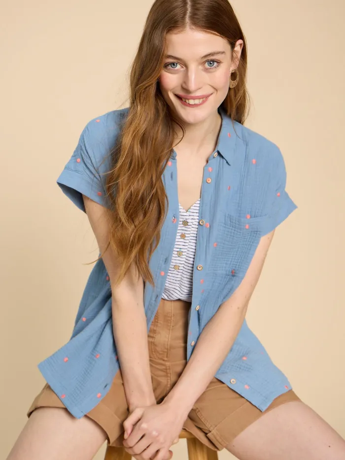 Women White Stuff Clothing Emma Double Cloth Shirt