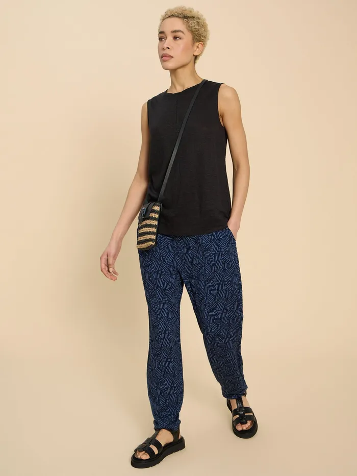 Women White Stuff Clothing Maison Eco Vero Printed Jersey Trouser