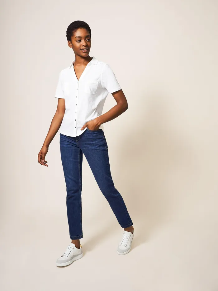 Women White Stuff Clothing Penny Pocket Jersey Shirt Women White Stuff Clothing Penny Pocket Jersey Shirt