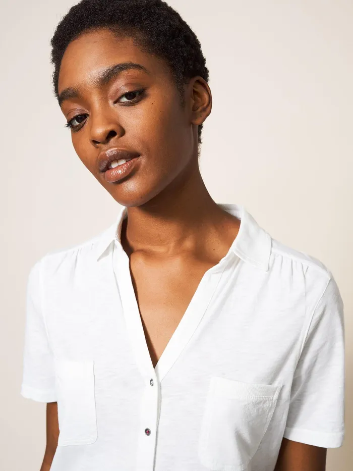 Women White Stuff Clothing Penny Pocket Jersey Shirt Women White Stuff Clothing Penny Pocket Jersey Shirt