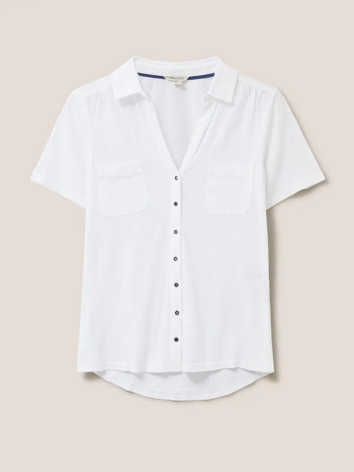 Women White Stuff Clothing Penny Pocket Jersey Shirt Women White Stuff Clothing Penny Pocket Jersey Shirt