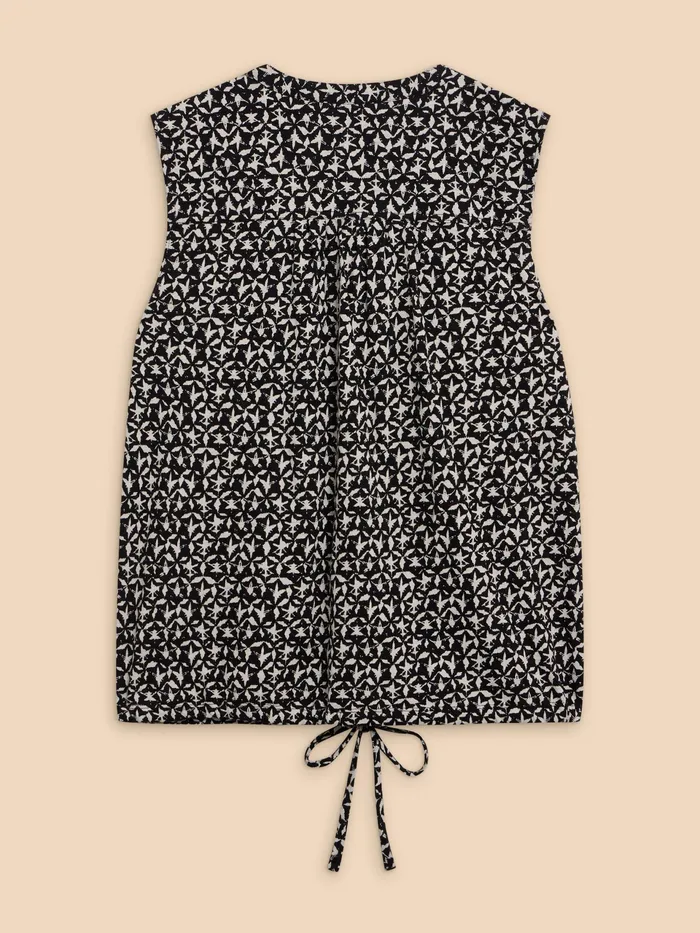 Women White Stuff Clothing TULIP PRINTED SLEEVELESS SHIRT Women White Stuff Clothing TULIP PRINTED SLEEVELESS SHIRT