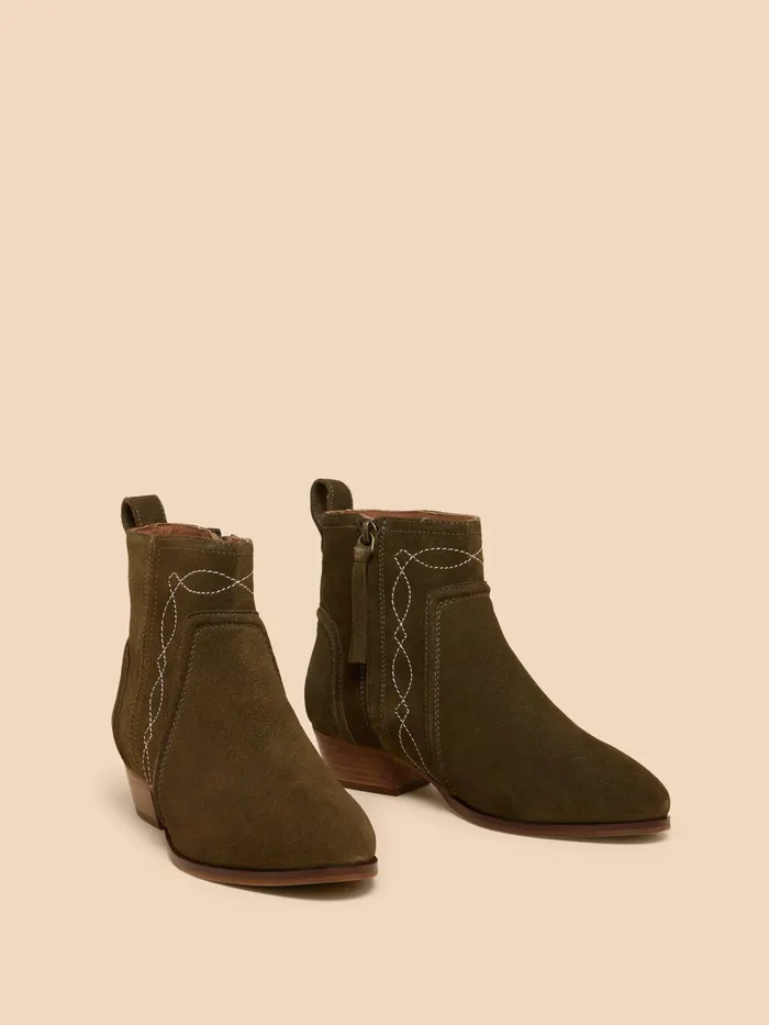 Women White Stuff Footwear Cedar Suede Embroidered Boot Women White Stuff Footwear Cedar Suede Embroidered Boot