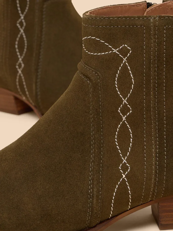 Women White Stuff Footwear Cedar Suede Embroidered Boot Women White Stuff Footwear Cedar Suede Embroidered Boot
