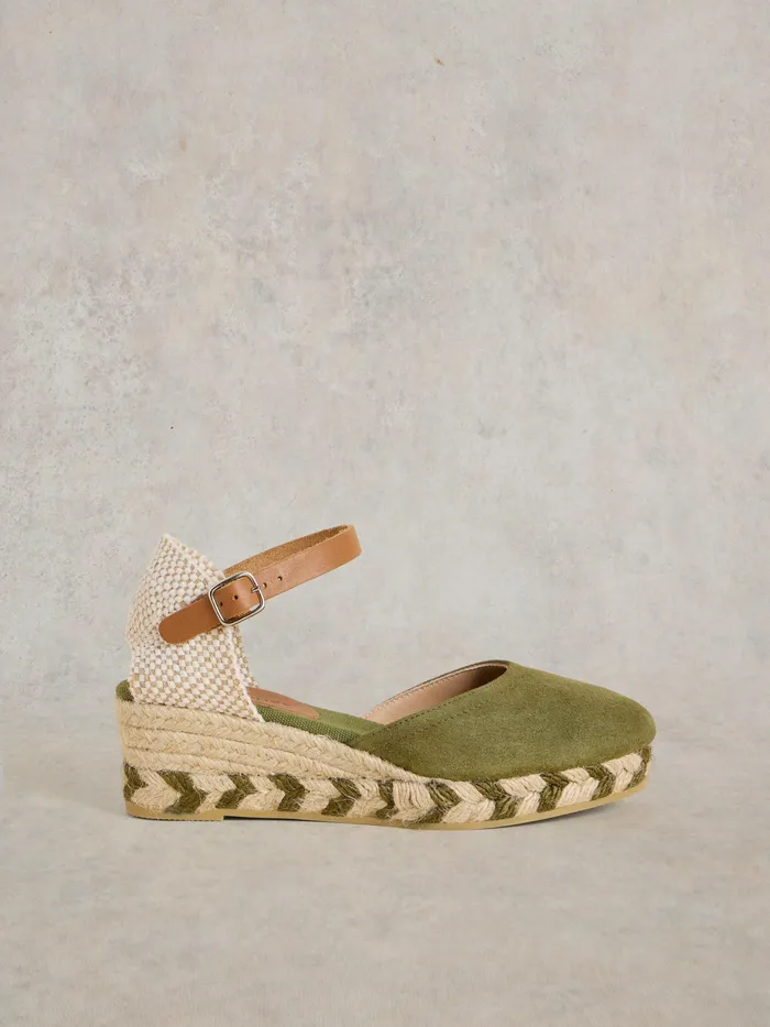 Women White Stuff Footwear Suede Closed Espadrille Wedge