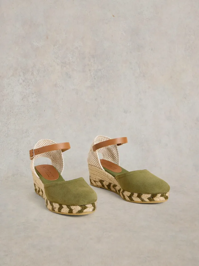 Women White Stuff Footwear Suede Closed Espadrille Wedge Women White Stuff Footwear Suede Closed Espadrille Wedge