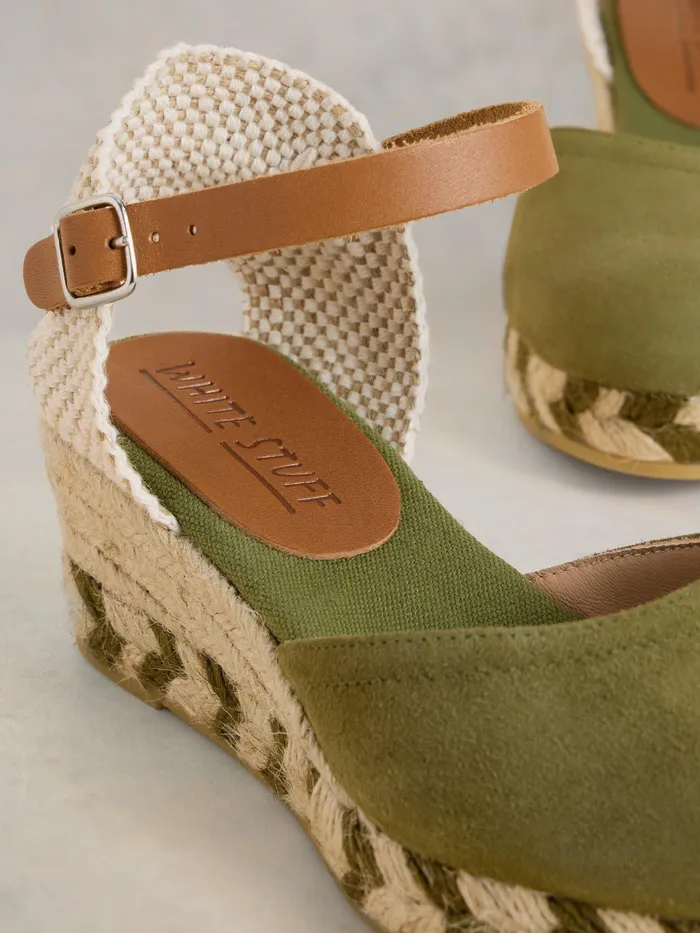 Women White Stuff Footwear Suede Closed Espadrille Wedge Women White Stuff Footwear Suede Closed Espadrille Wedge