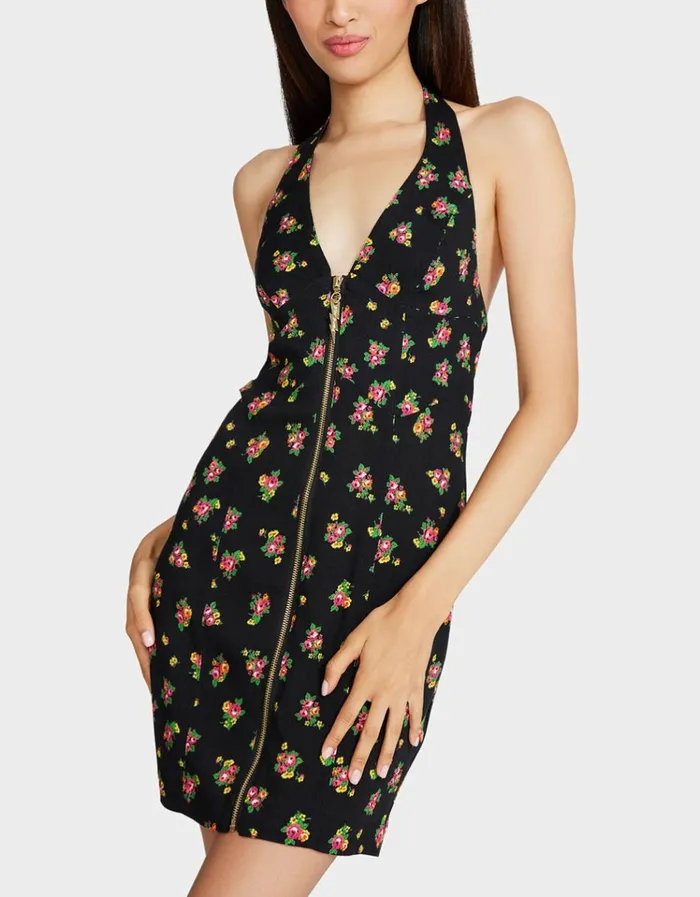 Women XENA MINI DRESS BLACK MULTI Black Multi Betsey Johnson