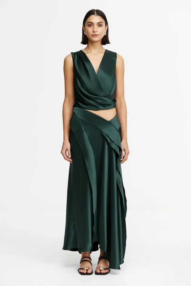 Women YEWDALE MAXI SKIRT Deep Olive Acler Skirts