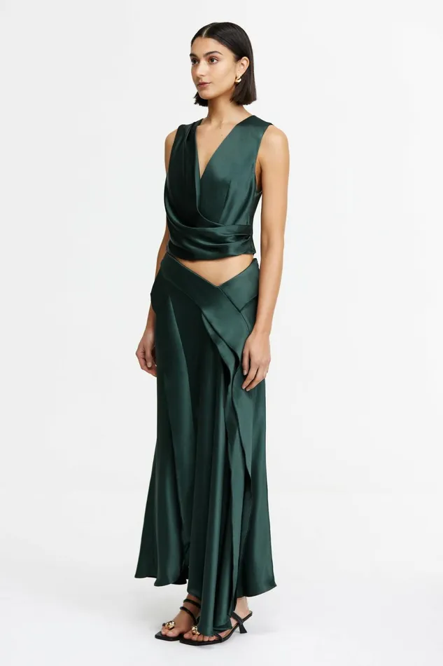 Women YEWDALE MAXI SKIRT Deep Olive Acler Skirts