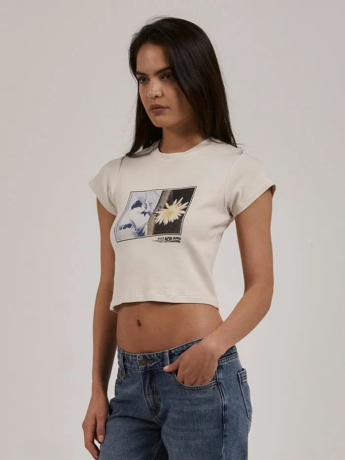 Womens A And H Mini Tee Heritage White Thrills Tops and Tees