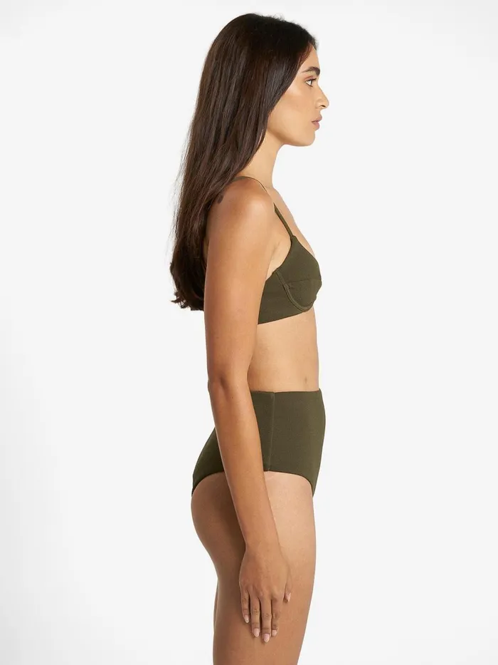 Womens Adira High Waist Bikini Bottom Tarmac Thrills Swim